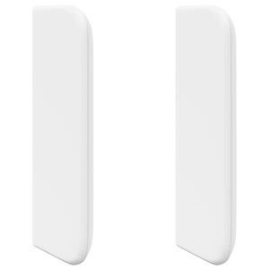 vidaXL Oreille de t&ecirc;te de lit Blanc PVC