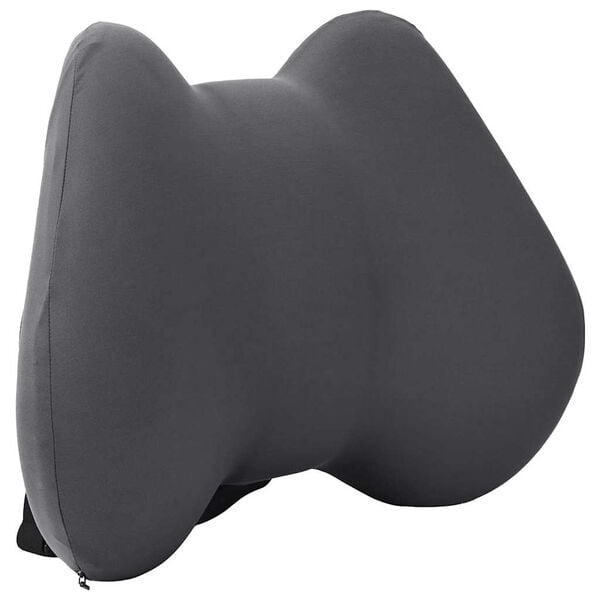 vidaXL Oreiller avec oreiller R&eacute;glable Gris 42 x 32 x 14 cm Polyester