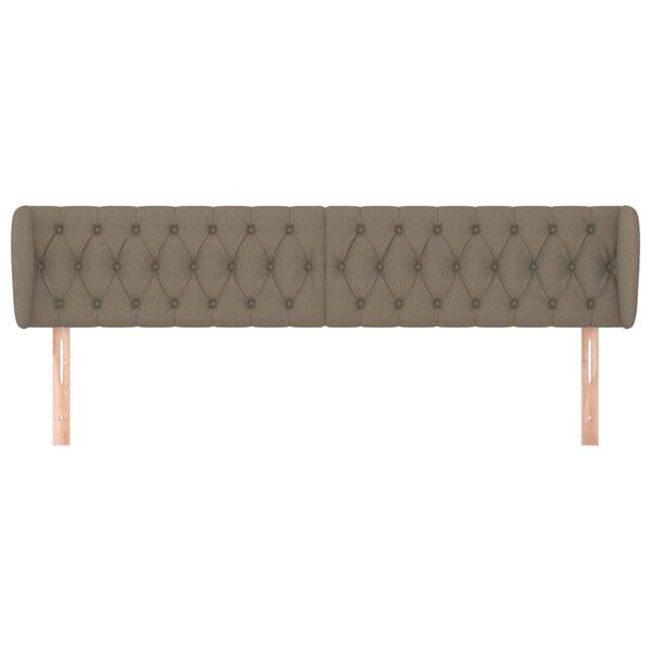 vidaXL T&ecirc;te de lit avec oreilles Taupe 203x23x78/88 cm Tissu