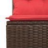 vidaXL Salon de jardin avec coussins 7pcs marron r&eacute;sine tress&eacute;e acacia