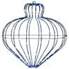 vidaXL Lumi&egrave;re de finial de No&euml;l 192 LED Bleu &Oslash; 45 x 40 cm