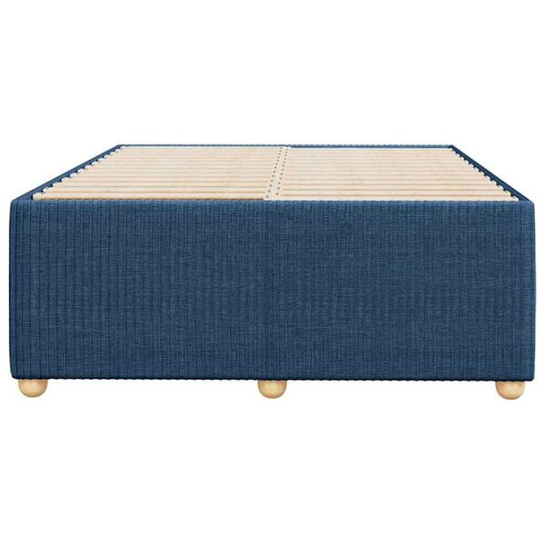 vidaXL Cadre de lit sans matelas bleu 120x200 cm tissu