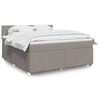 vidaXL Sommier &agrave; lattes de lit avec matelas Taupe 180x200 cm Tissu