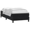 vidaXL Sommier &agrave; lattes de lit avec matelas noir 100x220 cm velours