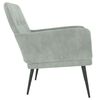 vidaXL Fauteuil Gris clair 62x79x79 cm Velours
