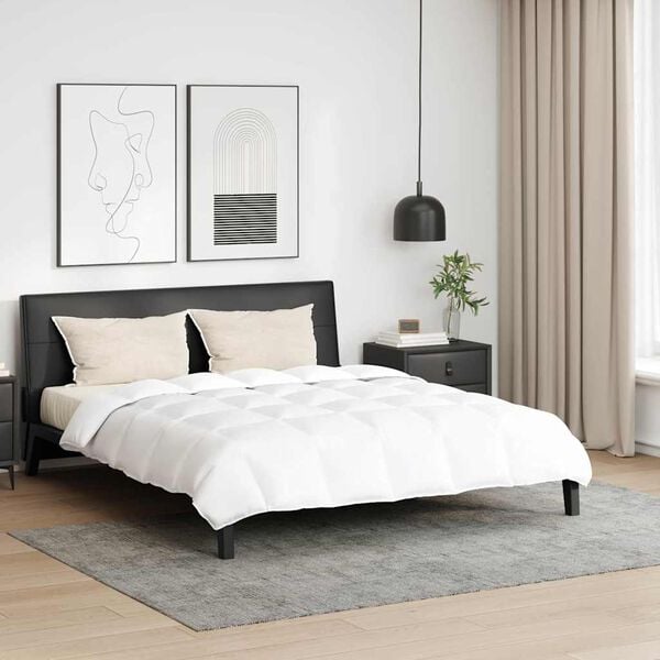 vidaXL Ensemble de Duvet avec oreiller 3 pcs Blanc Plume de canard