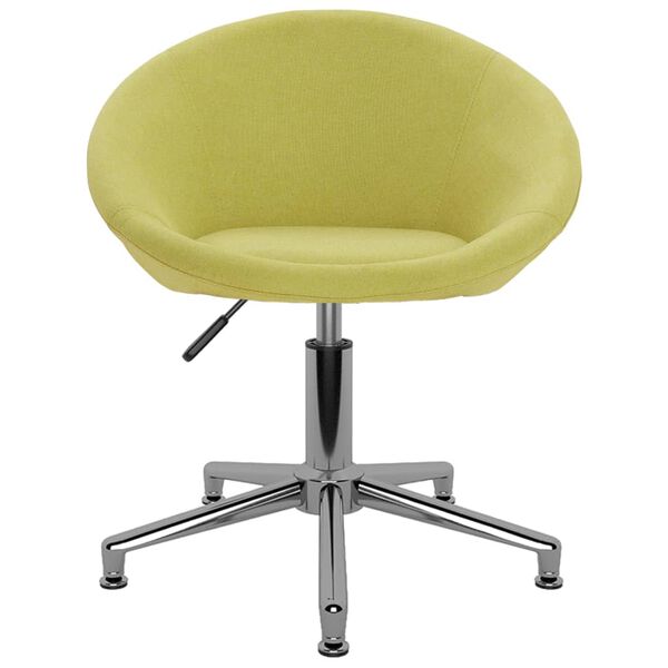 vidaXL Chaises pivotantes &agrave; manger lot de 4 vert tissu