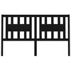 vidaXL T&ecirc;te de lit Noir 156x4x100 cm Bois massif de pin