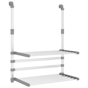 vidaXL S&eacute;choir &agrave; linge pour balcon 54x25x42 cm aluminium