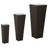 vidaXL Ensemble d'ext&eacute;rieur 3 pc Noir 30 x 30 x 80 cm M&eacute;tал