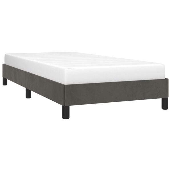 vidaXL Cadre de lit sans matelas gris fonc&eacute; 100x200 cm velours