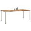 vidaXL Table&agrave;manger Marron 200 x 90 x 75 cm Bois de teck massif