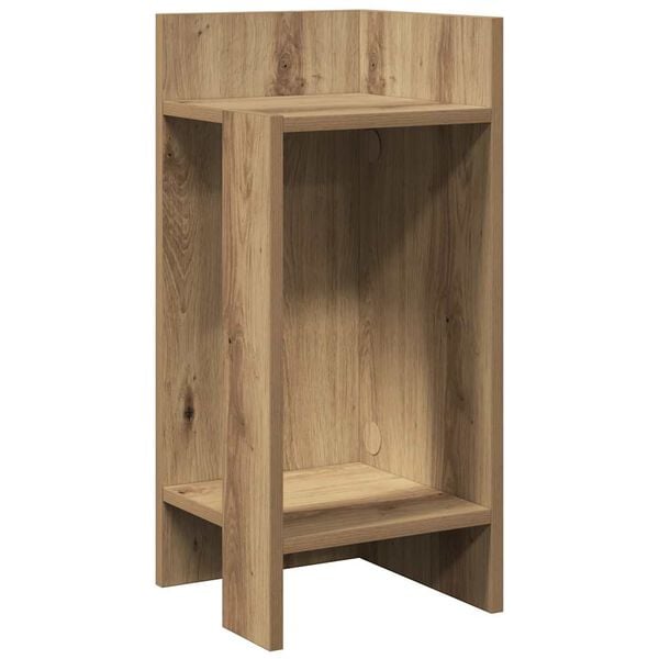 vidaXL Table d'appoint avec étagère chêne artisanal 25,5x27x60 cm