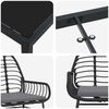 vidaXL Ensemble de salle à manger pour jardin 5 pcs Noir polyrotin