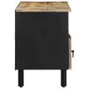 vidaXL Meuble TV noir 100x33,5x46 cm bois massif manguier brut