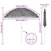 vidaXL Parasol de plage Naturel 255 x 255 x 255 cm Polyester et Acier