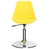 vidaXL Chaises &agrave; manger pivotantes lot de 4 jaune similicuir