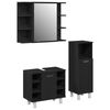 vidaXL Ensemble de mobilier de salle de bain 3 pc Noir