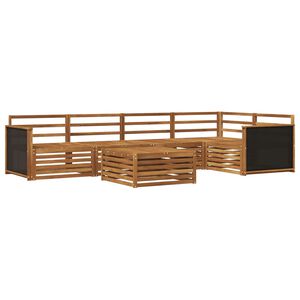 vidaXL Ensemble de canap&eacute;s d'ext&eacute;rieur 6 pcs Naturel 79 x 79 x 37 cm