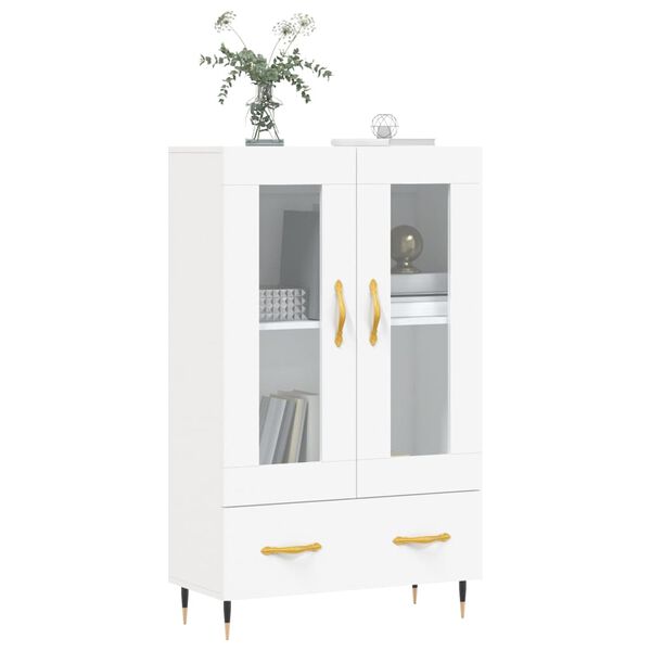 vidaXL Buffet haut blanc 69,5x31x115 cm bois d'ing&eacute;nierie