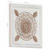 vidaXL D&eacute;cor artistique 2 pcs Marron et blanc 40 x 40 x 1,5 cm