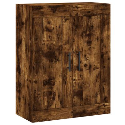 vidaXL Buffet haut Chêne fumé 69,5x34x180 cm Bois d'ingénierie