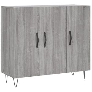 vidaXL Buffet sonoma gris 90x34x80 cm bois d'ing&eacute;nierie