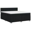vidaXL Lit boxspring avec matelas Noir 180 x 200 cm Tissu