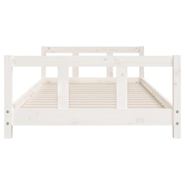 vidaXL Cadre de lit pour enfants blanc 90x190 cm bois de pin massif