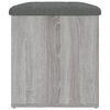vidaXL Banc de rangement sonoma gris 62x42x45 cm bois d'ing&eacute;nierie