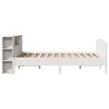 vidaXL Lit biblioth&egrave;que sans matelas blanc 135x190 cm bois pin massif