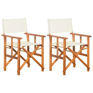 vidaXL Chaises de metteur en sc&egrave;ne lot de 2 Bois massif d'acacia