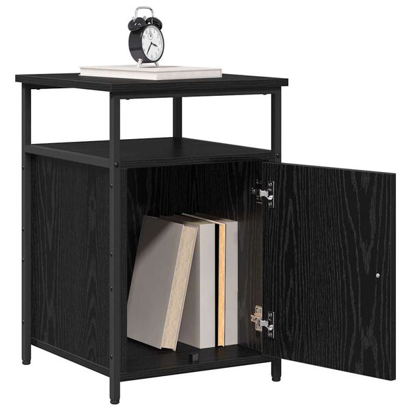 vidaXL Cabinet de chevet Ch&ecirc;ne noir Bois d'ing&eacute;nierie