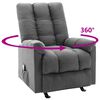 vidaXL Fauteuil de massage inclinable Gris clair Tissu