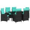 vidaXL Ensemble de Tables Basses avec coussin avec oreiller 7 pcs