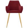 vidaXL Chaises &agrave; manger lot de 6 rouge bordeaux velours