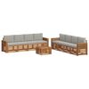 vidaXL Ensemble de canap&eacute;s d'ext&eacute;rieur 9 pc Naturel et gris clair