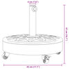 vidaXL Base de parasol avec roues pour m&acirc;ts &Oslash;38 / 48 mm 27 kg rond