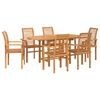 vidaXL Ensemble de salle &agrave; manger pour jardin 7 pc Marron