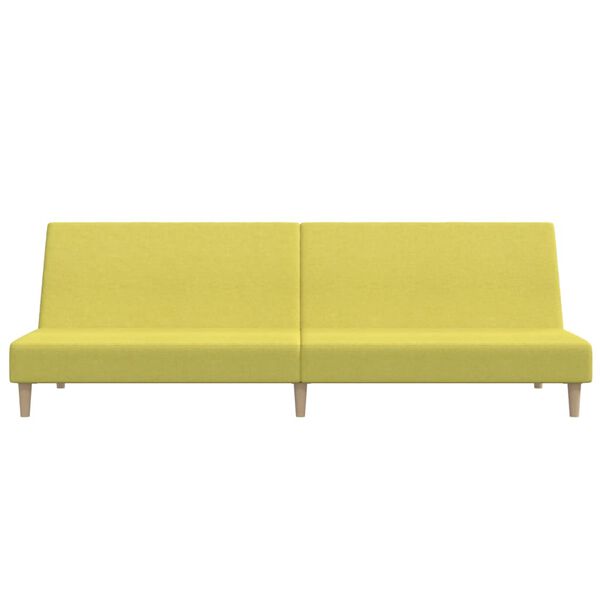 vidaXL Canap&eacute;-lit &agrave; 2 places Vert Tissu