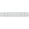 vidaXL Panier gabion avec couvercle 800x100x100 cm fer galvanisé