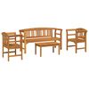 vidaXL Ensemble de Mobilier 4 pcs Naturel Bois d'Acacia Massif