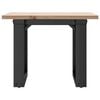 vidaXL Table basse cadre en O 50x50x35 cm bois de pin massif et acier