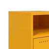 vidaXL Tables de chevet 2 pcs jaune moutarde 36x39x59 cm acier
