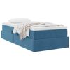 vidaXL Lit avec rangement et matelas Bleu fonc&eacute; 90 x 190 cm Velours