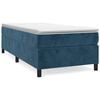 vidaXL Sommier &agrave; lattes de lit avec matelas Bleu fonc&eacute; 100x200 cm