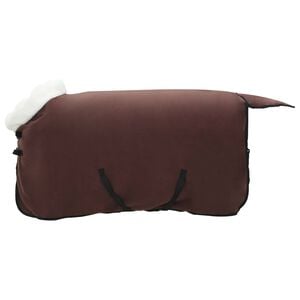 vidaXL Couverture &Eacute;quine Brun Fonc&eacute; Complet 75 cm Fleece polaire