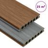 vidaXL Panneaux de terrasse et accessoires WPC Marron/gris 25 m&sup2; 4 m