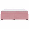 vidaXL Cadre de lit avec matelas Rose 180 x 200 cm tissu