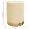 vidaXL Tabouret de rangement rond Abricot Velours 31 x 37 cm